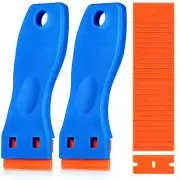 2 Pack Plastic Razor Scraper for Stickers Decals Adhesive Labels Paint Glass