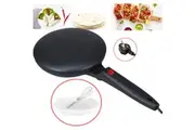 OZNALA 600W Crepe Plate Electric Pancake Maker Crepe Plate Frying Machine Non Stick Pan Cooker Baking Dessert Black