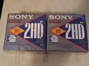 Pair Of Sony 2HD Micro Floppy Diskettes 3.5 Inch 20 Total New - 10 Pack Each