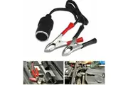 Car AUTO 12V Battery Terminal Clip-On to Cigarette Lighter Power Socket Adapter