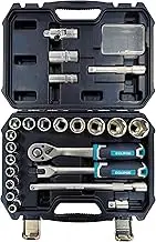SOCKET SET 1/2" SQUARE DRIVER 72T 5 DEGREE 24PCE METRIC 10-32MM