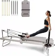 Pilates Reformer Machine,Foldable Pilates Machine Equipment for Home, Exercise Yoga Equipment,Yoga Bed for Beginners and Intermediate Users