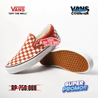 在飛比找蝦皮購物優惠-范斯 Vans Slip On 棋盤格紅色 Picante 