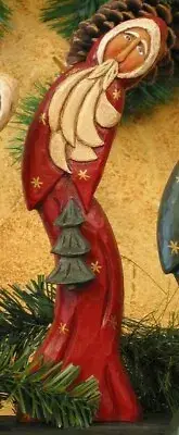Swaying Santa with Tree by Whispering Pines Carving