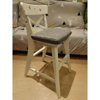 在飛比找蝦皮購物優惠-（二手）ikea INGOLF 白色兒童椅 白色木高椅  高