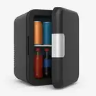Black Mini Fridge for Bedroom - Portable 4L/6 Can Electric Plug In Cooler & W...