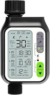 Ausale Digital Water Timer, Sprinkler Timer Programmable, Garden Hose Timers for Watering Large LCD Display, Manual Irrigation Mode, IP65 Waterproof Lawn Patio Farm (HCT355)