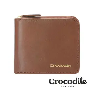 【Crocodile】短夾 9卡 壓釦零錢 Naturale 4系列-0103-10601-鱷魚皮件-原廠公司貨(男生皮夾 錢包推薦)