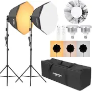 Softbox Photography Lighting Kit,2X AMBITFUL 65cm Softbox Lighting Kit with 2...