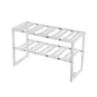 Vertical Hole Storage Rack Expandable Under-sink Adjustable 2-tier Cabinet