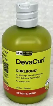 DevaCurl CurlBond Re-Coiling Cream Conditioner 12 oz. Repair & Bond For Demage..