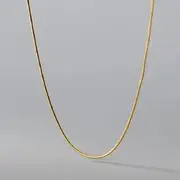 925 Sterling Silver Snake Chain Necklace Gold - 40cm & 5cm