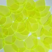 Teardrop Vinyl Shape 1.5" Yellow Go Go Fluorescent Edge Glow