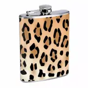 Wild Animal Prints D2 Flask 8oz Stainless Steel Hip Drinking Whiskey Cheetah