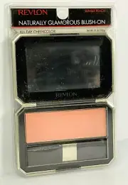 New in Package REVLON NATURALLY GLAMOROUS BLUSH-ON - Sunset Peach **RARE!