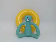 Blue Bear Teether - Soft food grade silicone with soft sensory bristles