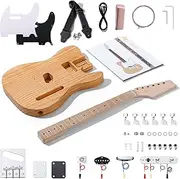 Leo Jaymz DIY TL Style Electric Guitar Kits with Roasted Pine Body and Maple Neck - Maple Fingerboard and All Components Included（TL Roasted Pine）