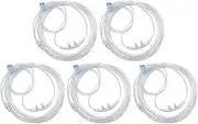JWYN 5pk 7Ft Adult Oxygen Nasal Cannula, Salter Style, Thread Grip Connector