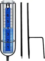 Rain Gauge Outdoor - Freeze Proof Rain Gauge | Accurate Freeze Proof Thickened Rain Gauges | Decorative Rain Measure Gauge | Precipitation Monitor, Large Clear Numbers Measuring Tool for Yard Fence L
