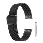 Mesh Watch Bands for Men,Metal Mesh Watch Strap with Tools(16mm, Black)