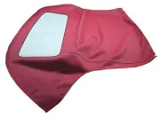 Fits: BMW Z3 96-02 Soft Top & Plastic window Burgundy Haartz Stayfast Canvas