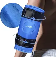 Elbow Ice Pack for Soothing Fatigue, Wearable Cooling Wrap with Dual-Cover, Freezable Sleeve with Cold Compress, Reduce Discomfort for Forearm