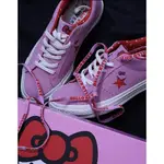 CONVERSE ONE STAR OX HELLO KITTY PINK 粉色 帆布 162939C慢跑鞋