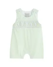 Lil Cactus Bunny Smocked Shortall