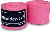 GrandeNero Semi Elastic 180 Inch Hand Wraps for Boxing, MMA, Kickboxing, Muay Thai/Mexican Style Hand Wraps