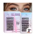 Jomay Self Adhesive Eyelashes Extension Kit Pre-Glued Cluster Lashes Press on La