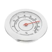 Mini 1.5" Round Indoor Outdoor Hygrometer Humidity Monitor Gauge Silver