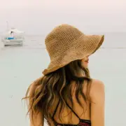 Simple Women Girl Sun Hat Wide Brim Floppy Summer Beach Panama Straw Bucket Hat