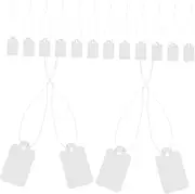 ERINGOGO 1000pcs Blank Writable Cardstock Paper Tags: Price Labels Display Tags - String Attached Labeling - DIY Hang Marking Label for Jewelry Clothing Retail