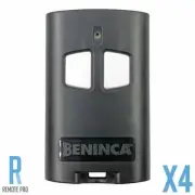 4 x NEW Genuine Beninca TO.GO-A 2 Button Garage/Gate Remote Control T2WV/T4WV