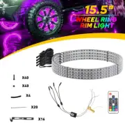4x LED 17.5" Ring Wheel Rim Lights RGB Turn Colorful Signal IP68 Bluetooth APP