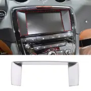 Silver Car Center Console GPS Navigation Trim Frame Cover For Jaguar XJ 2010-16