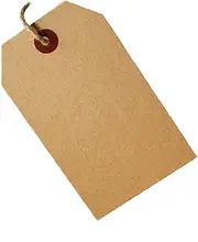Beatifufu 100pcs Brown Kraft Paper Tags Blank Price Labels for DIY Wedding Decorating Birthday Party Favors Vintage Style Crafting Great for Scrapbooking and Tagging