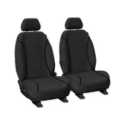 Isuzu D-Max DMax SX Dual Cab 2014-2020 TRADIES BLACK Canvas FRONT Seat Covers
