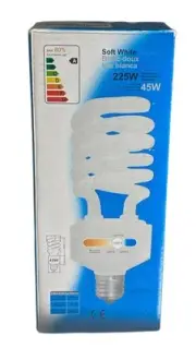 Soft White Photography CFL Light Bulb 45w New In Box. See Pics For More Info