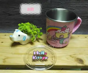 正版 HELLO KITTY 凱蒂貓304不鏽鋼杯附杯蓋 KT 304不鏽鋼杯 兒童水杯 茶杯 單兒水杯 透明杯蓋