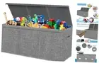 Large Toy Box Chest,Big Toy Storage Organizer,Storage Bins with Grey