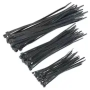 Variety Packs CABLE TIES Assorted Sizes Black Plastic ZIP Tie Wire Organizer