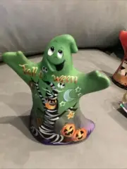 Fenton Glass Amethyst Fall O Ween Halloween Ghost Figurine Ltd Ed #28/48 Barley