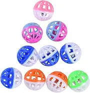 Cat Ball Toy,10-Pieces Kitten Balls with Bell - Pet Exercise Toys, Interactive Playing Toys for Indoor Cats and