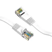 10Ft CAT6 Flat Ethernet Network Cable White