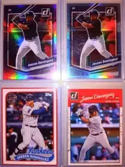 4 JASSON DOMINGUEZ ROOKIE LOT: PURPLE SKY BLUE REFRACTOR DONRUSS VARIATION 1989