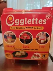 Egglettes Hard BoiledEggs Without The Shell Pack of 4. As Seen On TV. *New*