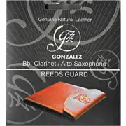 Gonzalez Blue Color Leather Reed Case for Bb Clarinet/Alto Saxophone BRAND NEW