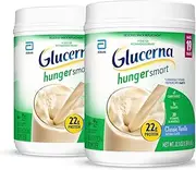 Glucerna Hunger Smart Powder, with 22g of Protein and 2g Sugars, Gluten-Free Protein Powder Mix for People with Diabetes, Homemade Vanilla, 22.3-oz Tub, 2 Count