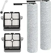 [DianSung] Brush Roll + Filter Replacement Parts for Tineco Floor One S7 /S7 PRO /S6 Wet and Dry Vacuum Cleaner, Accessory Set 2 Brush Rollers + 2 Filters + 1 Cleaning Brush